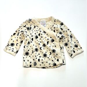 Hanna Andersson Snap Front Baby Long Sleeve Shirt - Size 0-3 Month